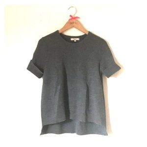 Madewell short sleeve grey sweater
